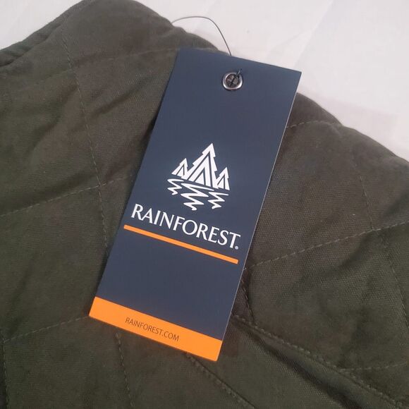 Rainforest HERITAGE MICRO OXFORD DIAMOND QUILTED SHERPA LINED VEST $150 - Picture 3 of 8